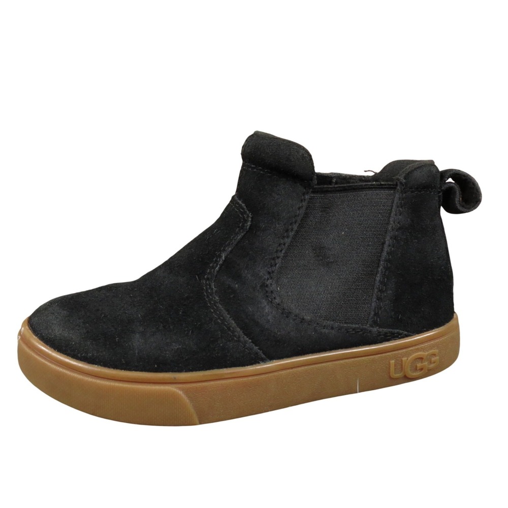 UGG Hamden II Toddler Boys Size 11‎ Black Suede Ankle Boots Casual Comfort